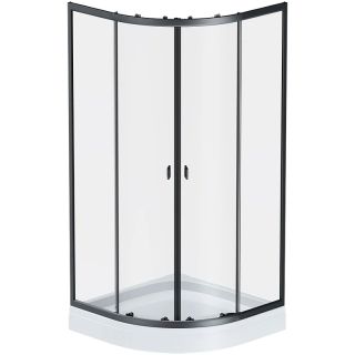 Душевой уголок AM.PM X-Joy Twin Slide 80х80 W88E-205-080BT64 профиль Черный матовый стекло прозрачное